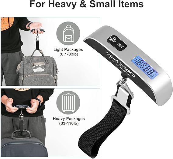 BALANCE A BAGAGES NUMERIQUE 50 KG – GRIS