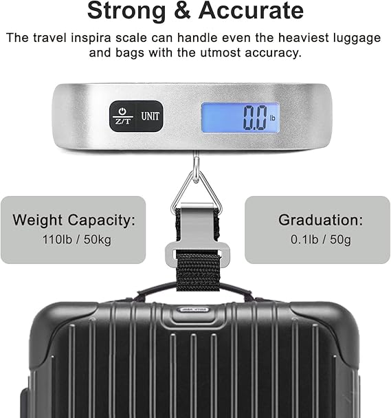 BALANCE A BAGAGES NUMERIQUE 50 KG – GRIS