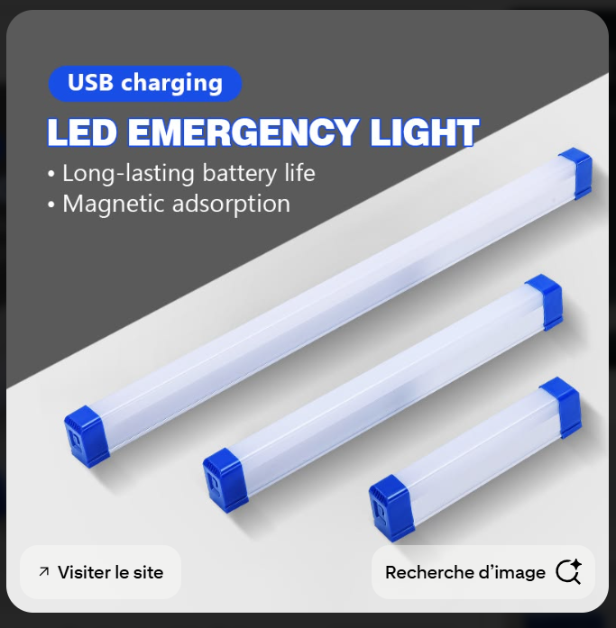 3 Lampes LED Rechargeable (17cm, 32cm et 52cm) - Votre Alliée Contre Obscurité & Coupure d'électricité